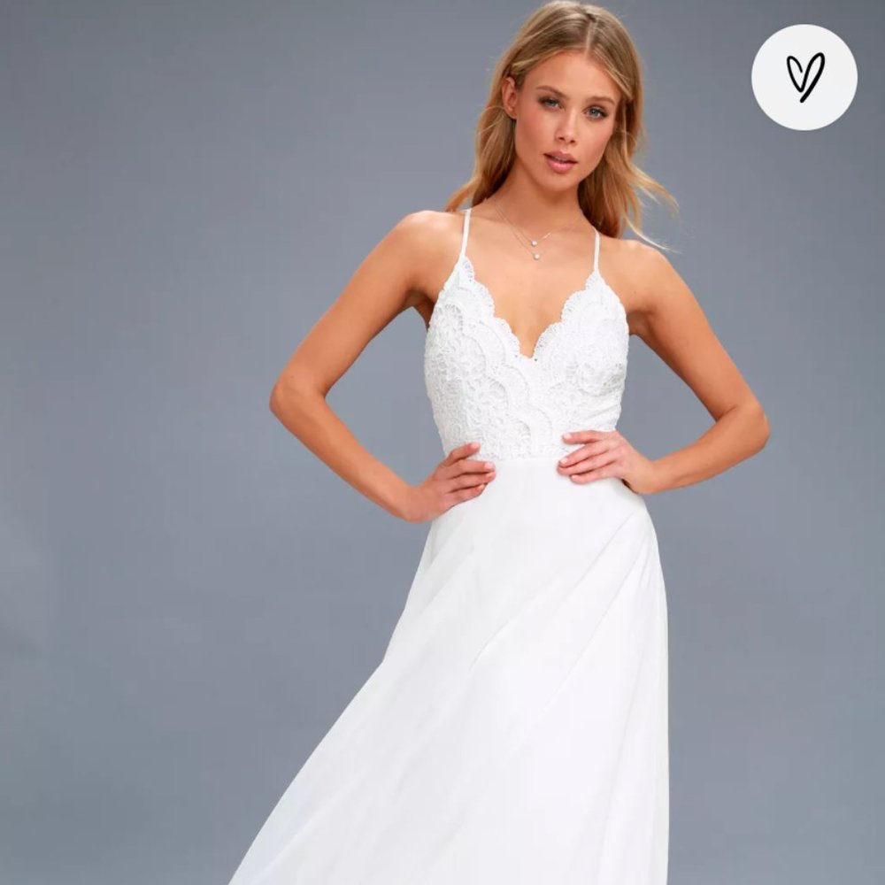Lulu's White Maxi Dress